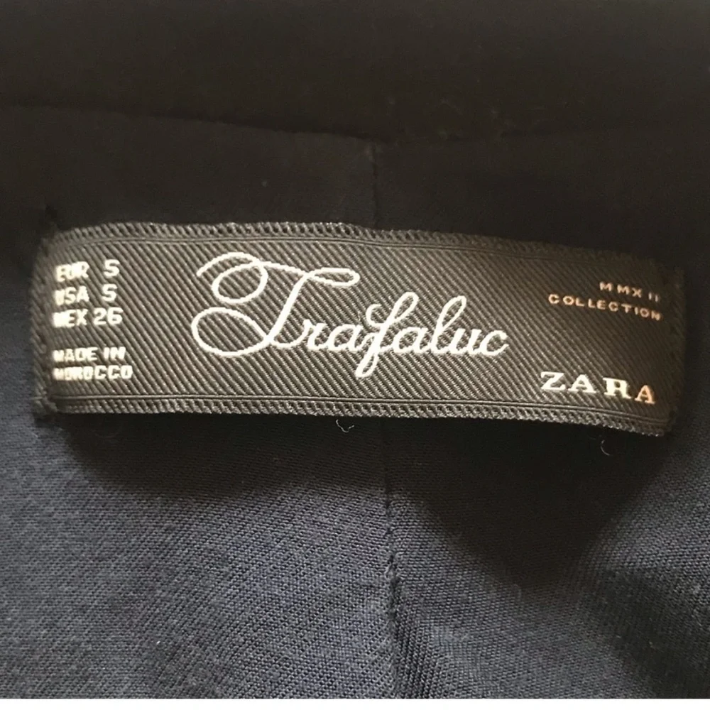 ZARA Trafaluc Spiked Cotton Velvet Asymmetrical Zip Front Utility Jacket Sz S - Picture 13 of 15